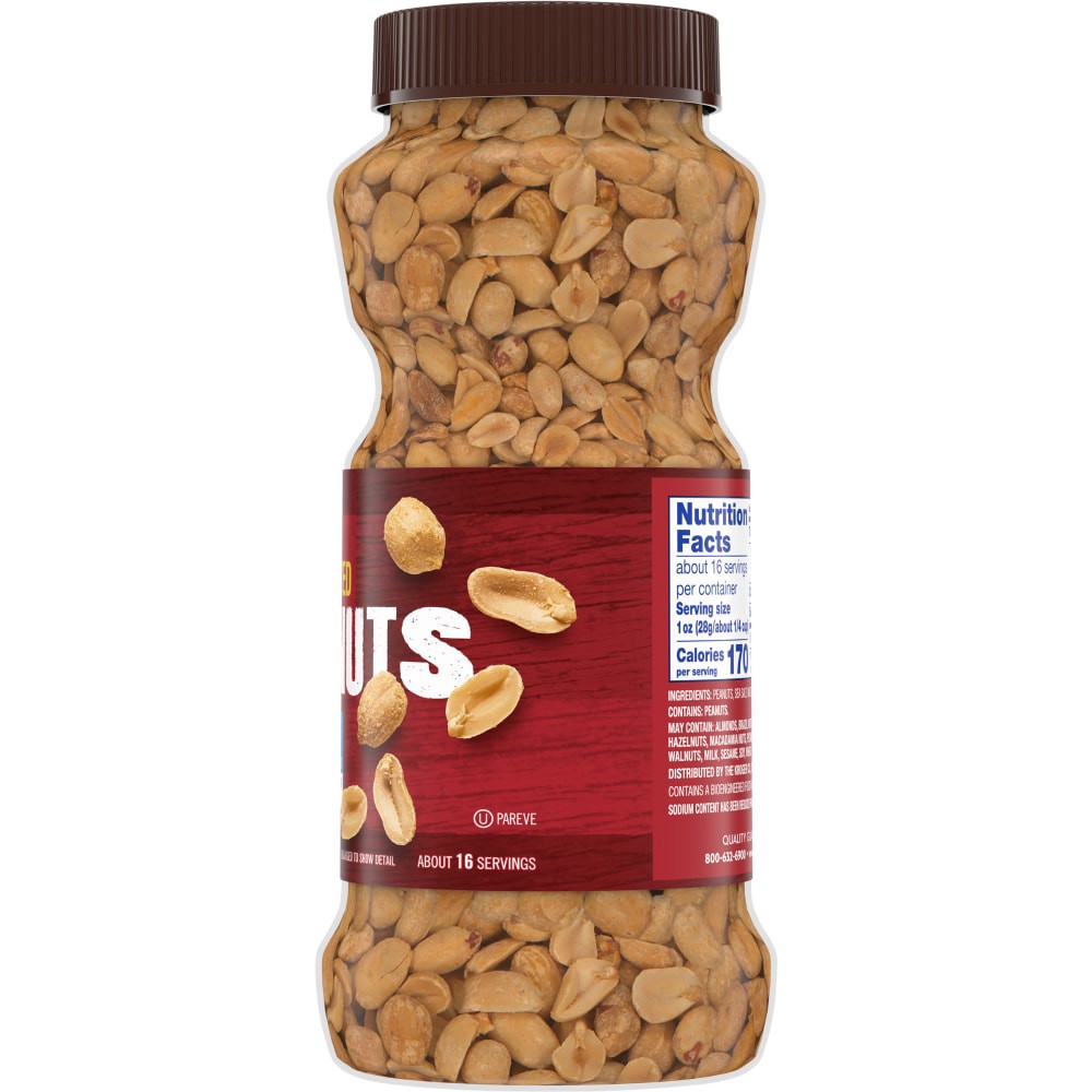 slide 5 of 5, Kroger Low Sodium Lightly Salted Dry Roasted Peanuts, 16 oz