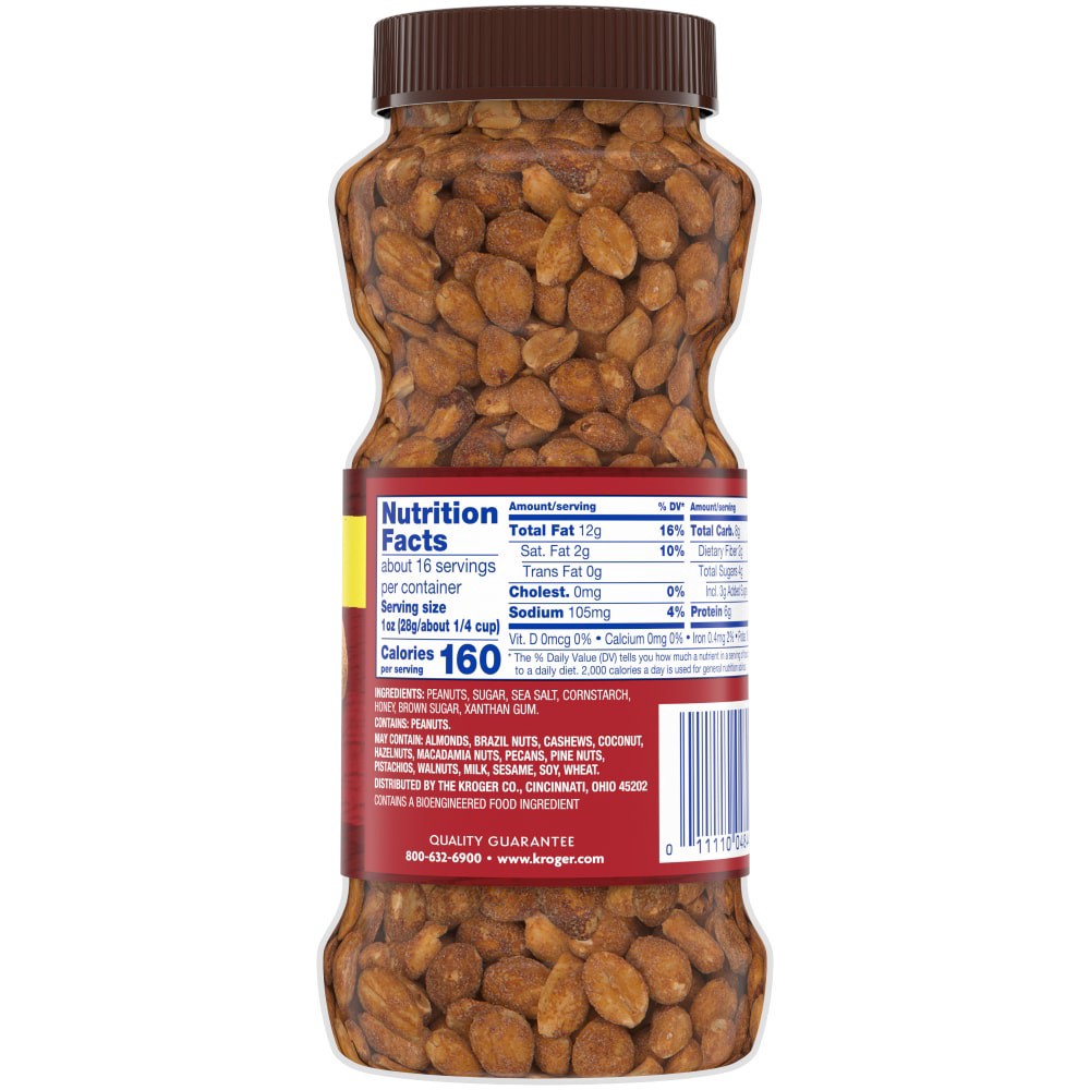 slide 5 of 5, Kroger Salted Honey & Dry Roasted Peanuts, 16 oz