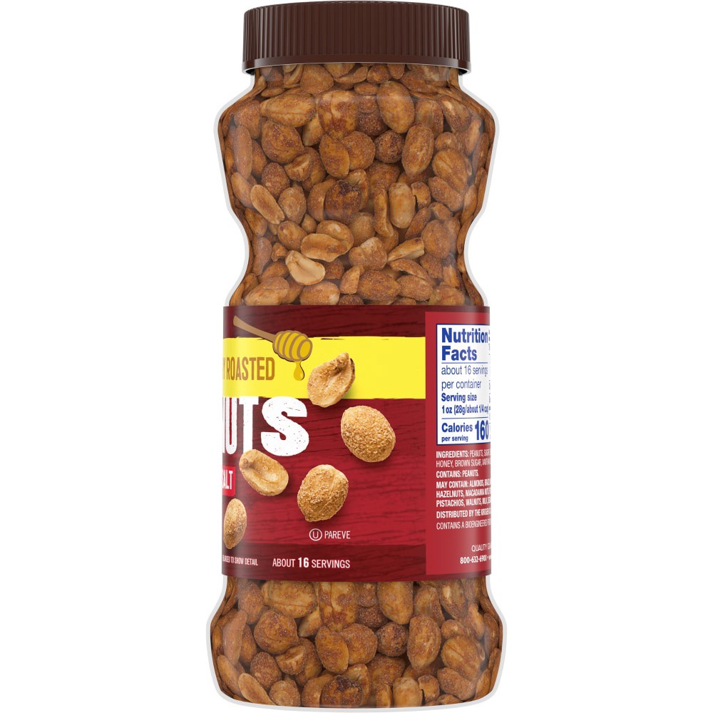 slide 2 of 4, Kroger Salted Honey & Dry Roasted Peanuts, 16 oz