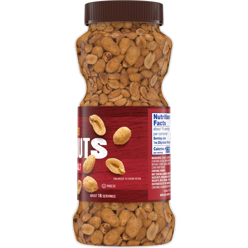 slide 2 of 5, Kroger Salted Dry Roasted Peanuts - 16 oz, 16 oz