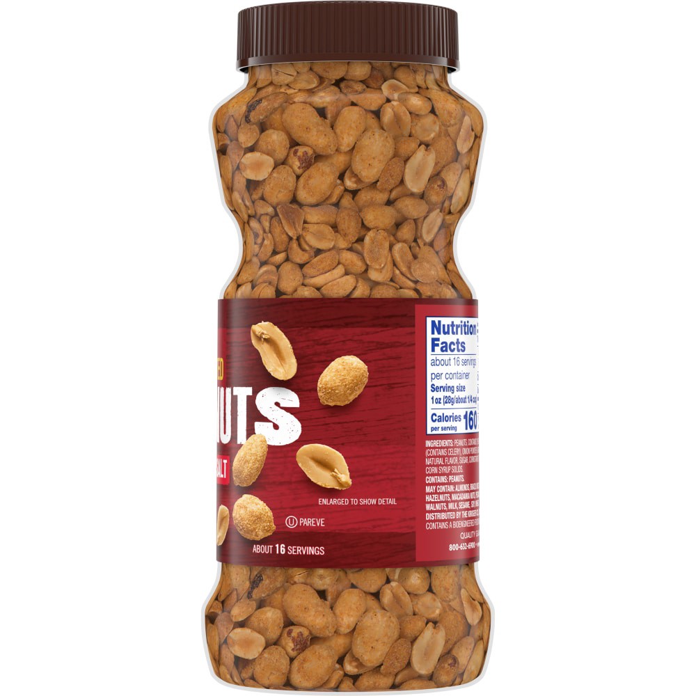 slide 3 of 5, Kroger Salted Dry Roasted Peanuts, 16 oz