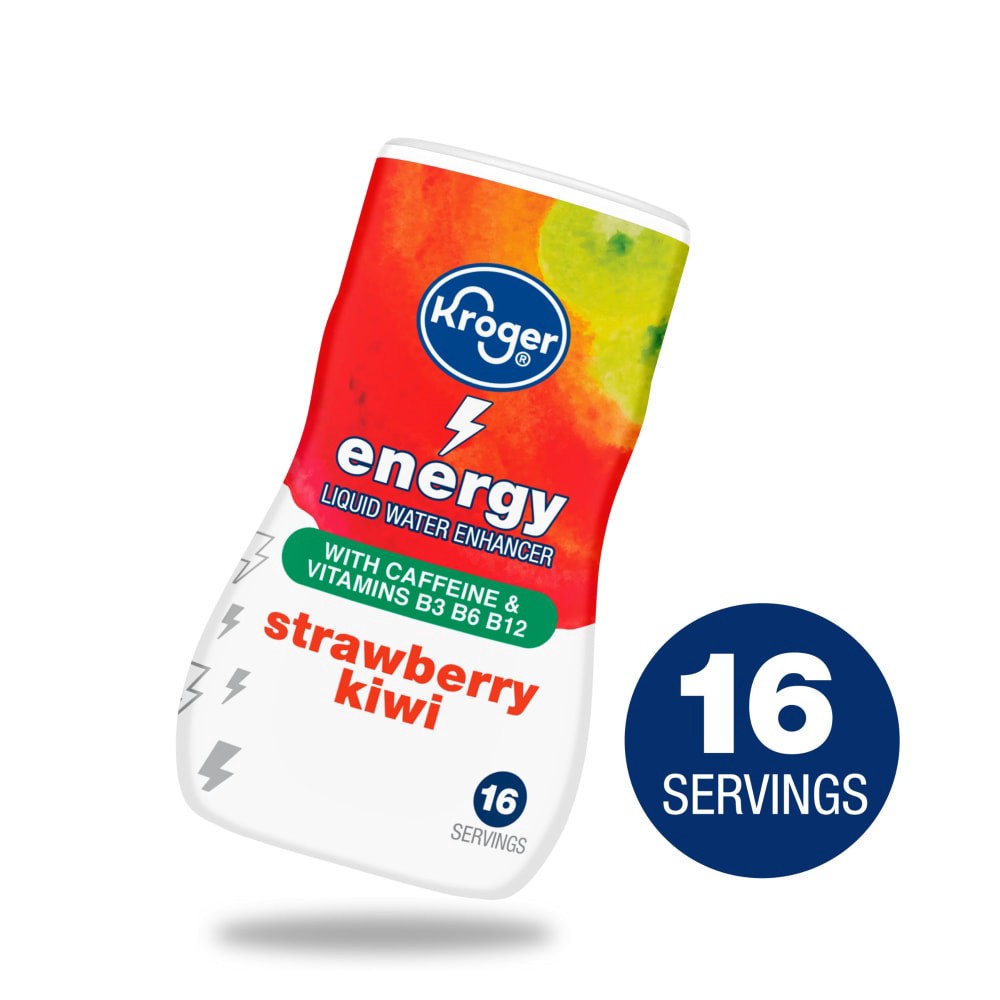 slide 3 of 3, Kroger Energy Strawberry Kiwi Liquid Water Enhancer - 1.62 fl oz, 1.62 fl oz