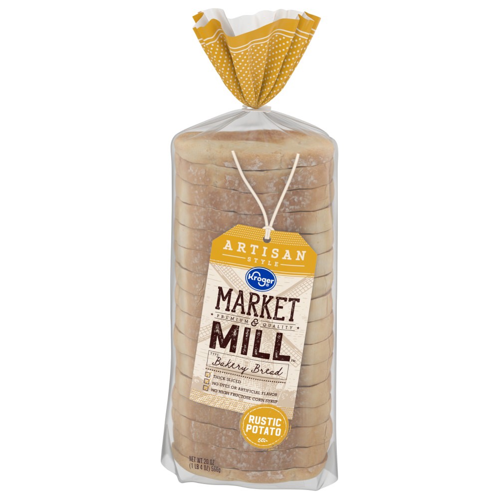 slide 2 of 6, Kroger Market & Mill Artisan Style Rustic Potato Bakery Bread, 20 oz