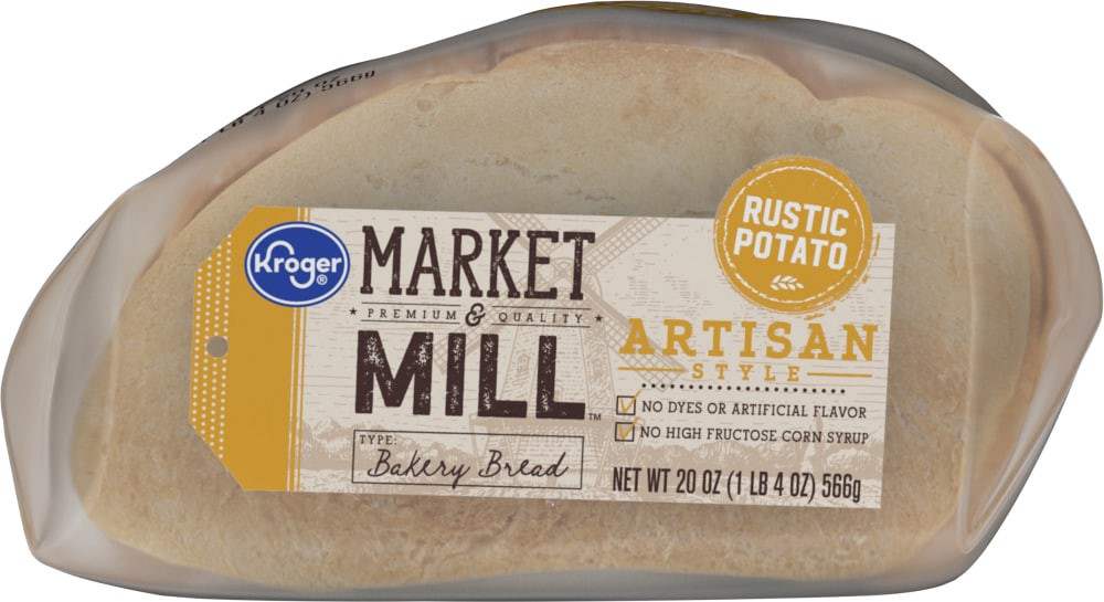 slide 4 of 6, Kroger Market & Mill Artisan Style Rustic Potato Bakery Bread, 20 oz