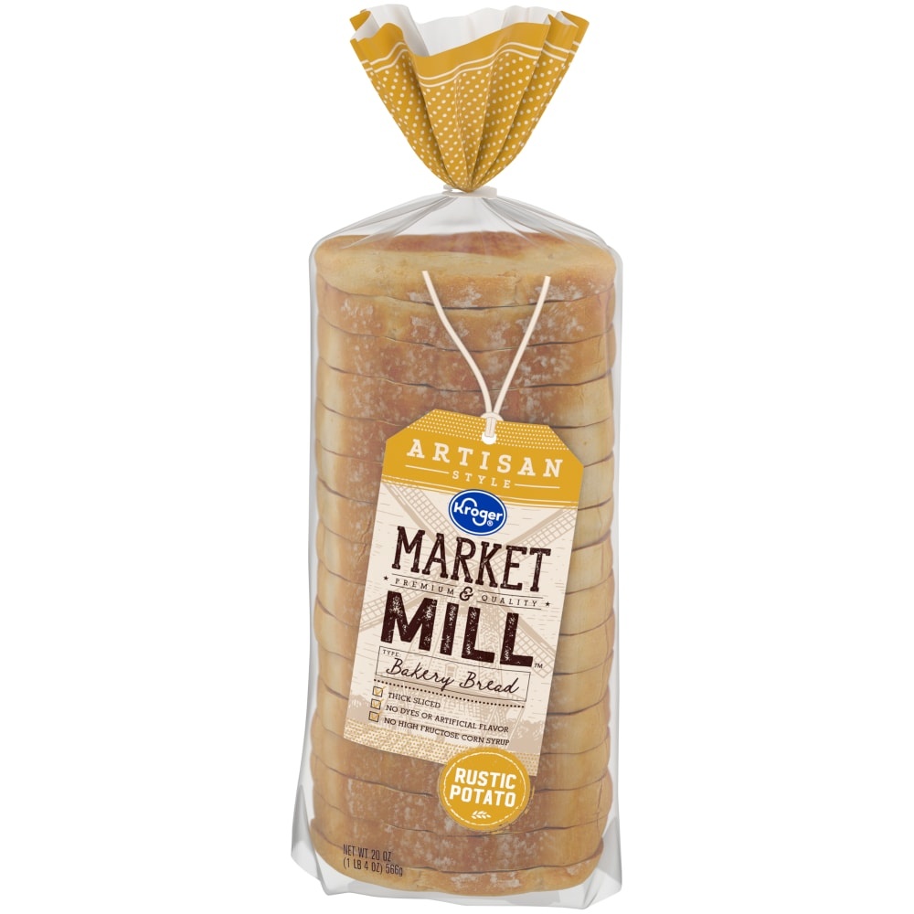 slide 1 of 6, Kroger Market & Mill Artisan Style Rustic Potato Bakery Bread, 20 oz