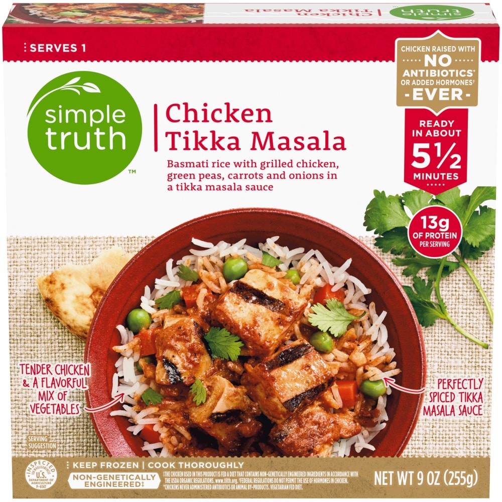 slide 1 of 1, Simple Truth Chicken Tikka Masala, 9 oz