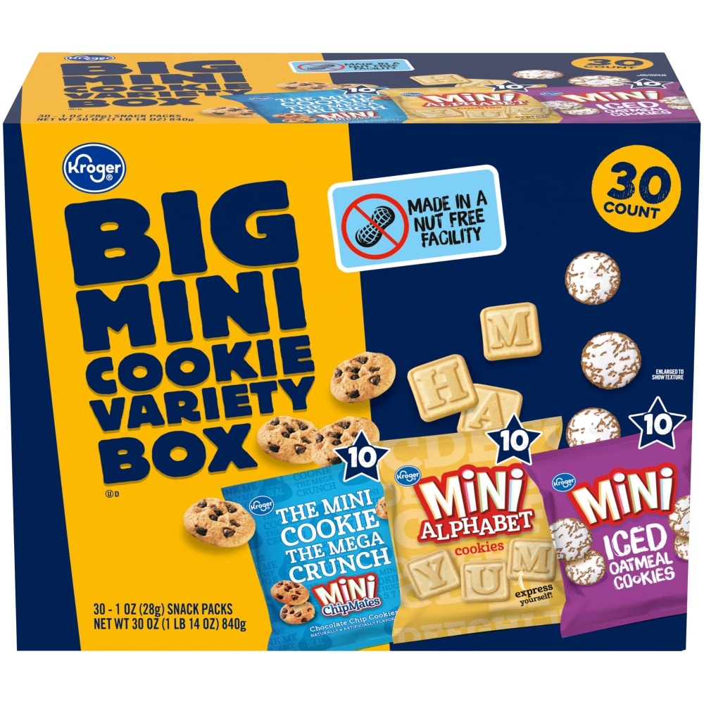 slide 2 of 4, Kroger Big Mini Cookie Variety Box, 30 ct; 1 oz
