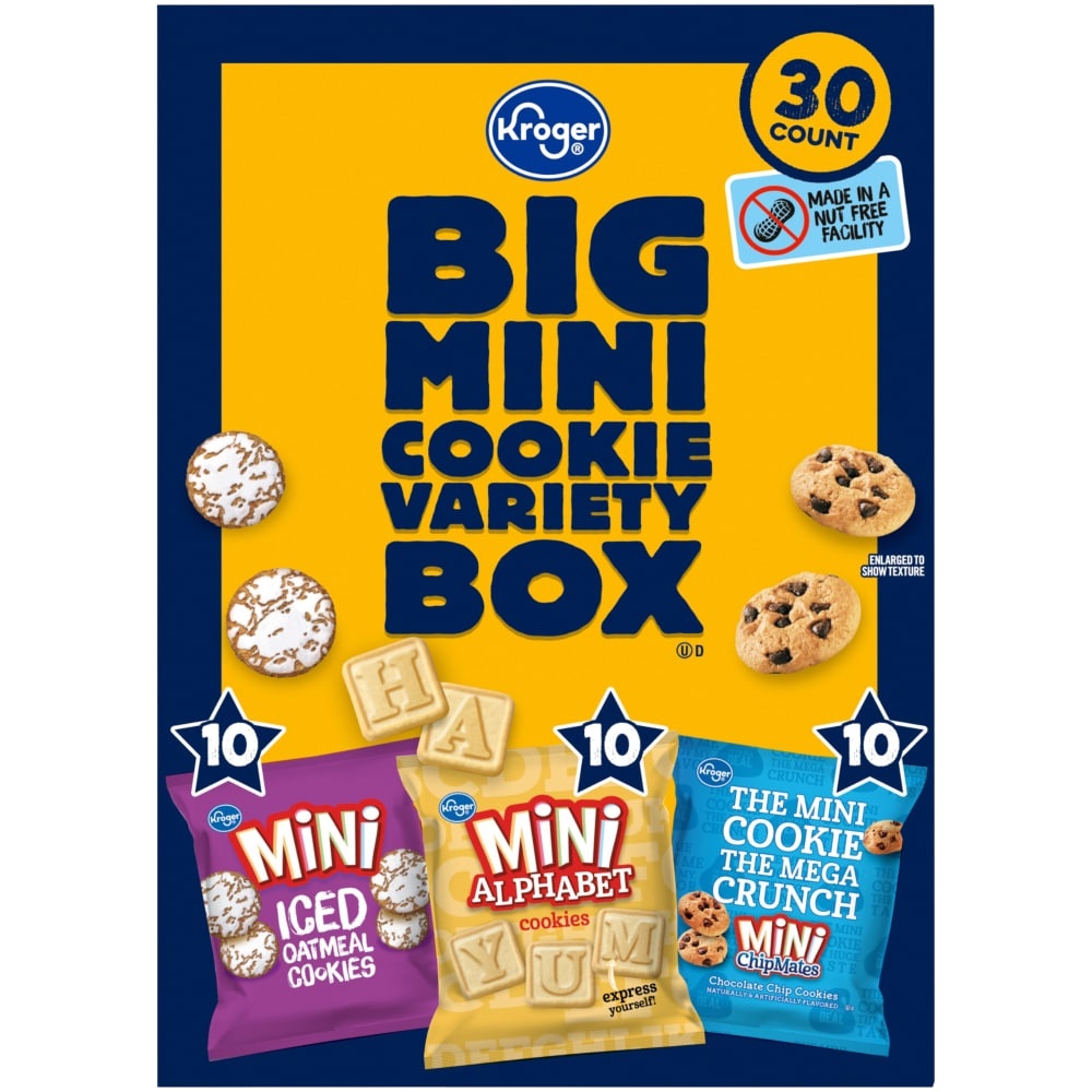 slide 4 of 4, Kroger Big Mini Cookie Variety Box, 30 ct; 1 oz