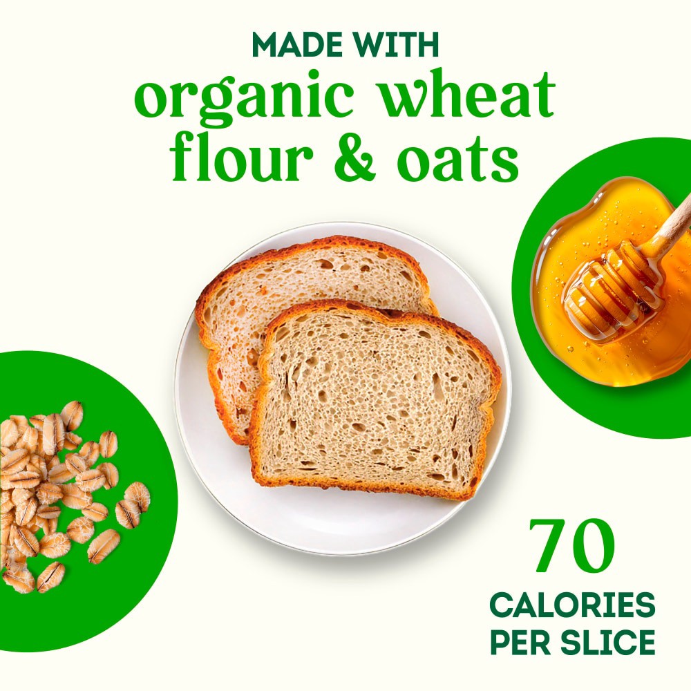 slide 4 of 5, Simple Truth Organic Thin Sliced Oats & Honey Bread, 20 oz
