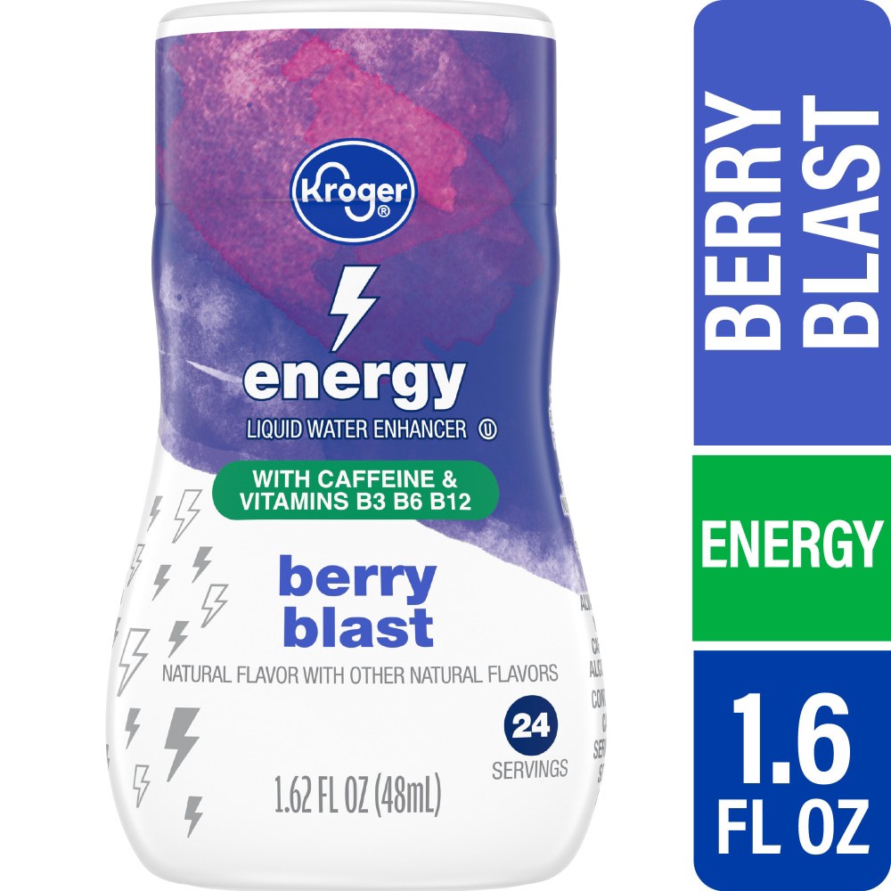 slide 6 of 6, Kroger Energy Berry Blast Liquid Water Enhancer - 1.62 fl oz, 1.62 fl oz