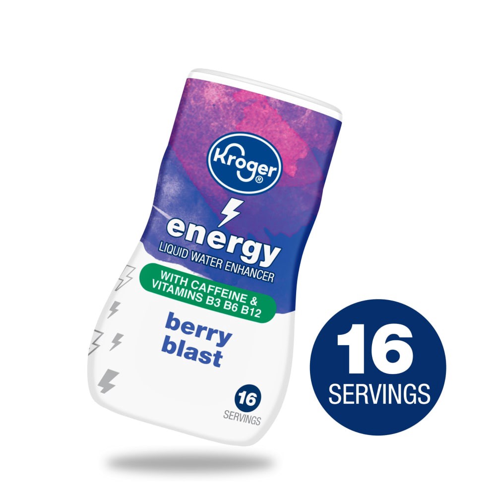 slide 3 of 3, Kroger Energy Berry Blast Liquid Water Enhancer - 1.62 fl oz, 1.62 fl oz