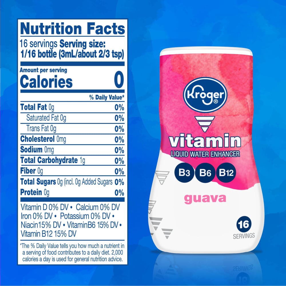 slide 2 of 3, Kroger Vitamin Guava Liquid Water Enhancer - 1.62 fl oz, 1.62 fl oz