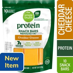 Simple Truth® Protein Reduced Fat Cheddar Snack Bars, 10 ct / 0.75 oz
