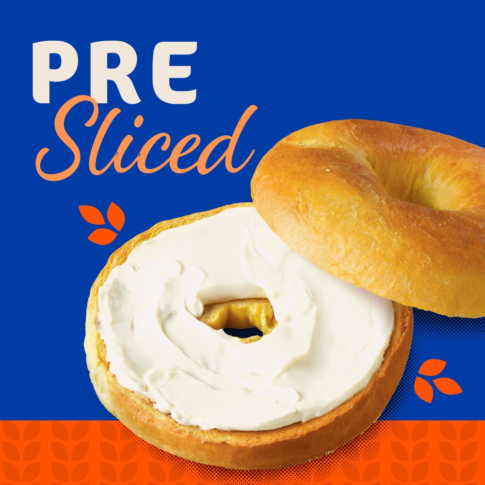 slide 2 of 3, Kroger Hawaiian Pre-Sliced Bagels 6 Count, 18 oz