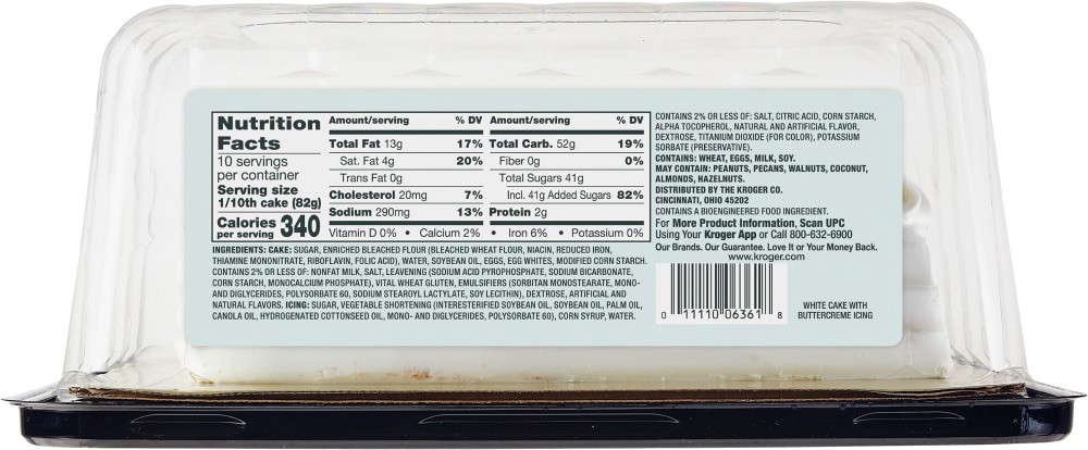 slide 2 of 4, Bakery Fresh Goodness Rosette Border White Sheet Cake, 29 oz
