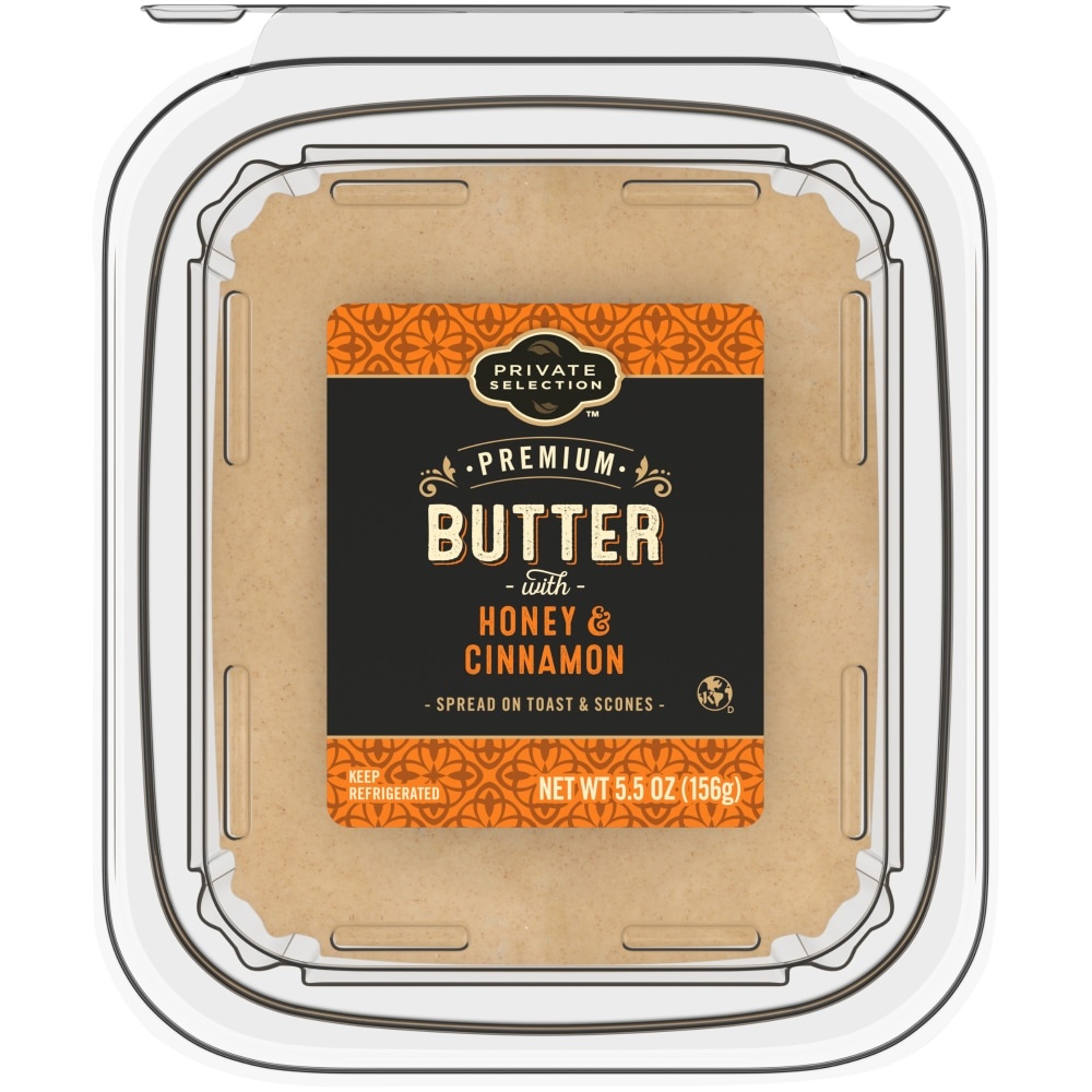 slide 1 of 1, Private Selection Honey & Cinnamon Premium Butter, 5.5 oz
