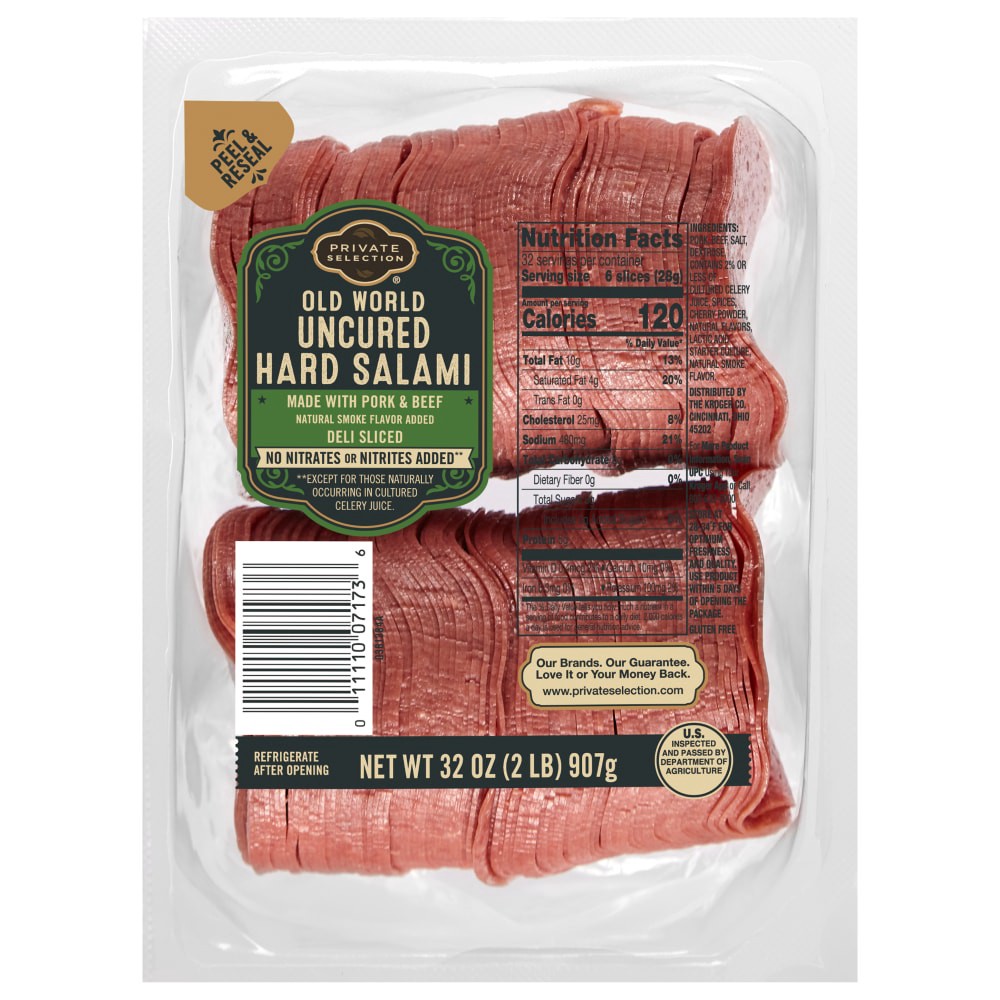 slide 2 of 4, Private Selection Deli Sliced Old World Hard Salami, 32 oz