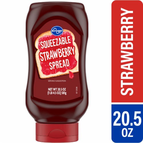 slide 1 of 1, Kroger® Strawberry Spread Squeezable, 20.5 oz
