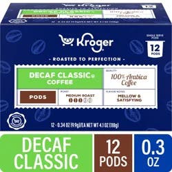 Kroger® Decaf Classic Medium Roast K-Cup Coffee Pods, 12 ct