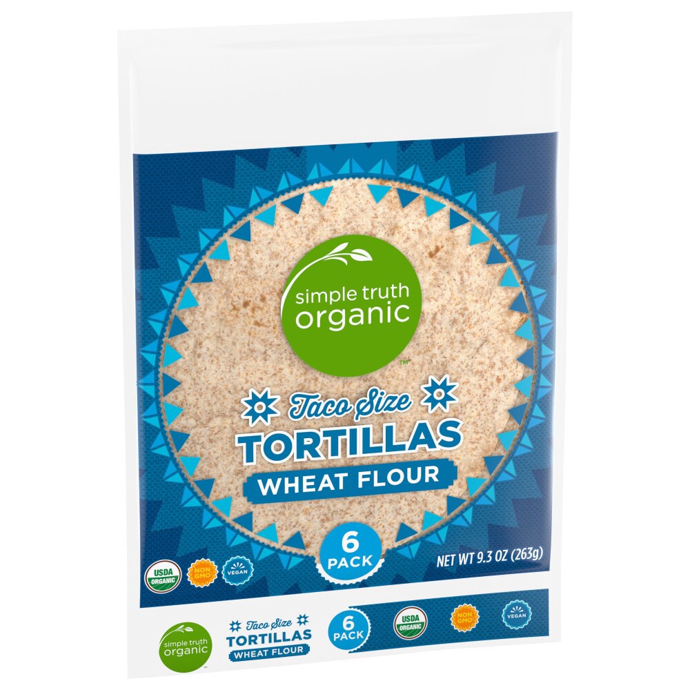 slide 5 of 6, Simple Truth Organic Taco Size Wheat Flour Tortillas, 6 ct / 9.3 oz