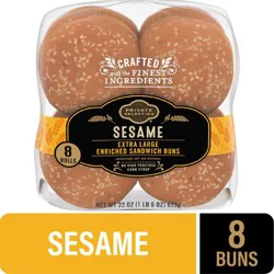 Private Selection Sesame Extra Large Enriched Sandwich Rolls