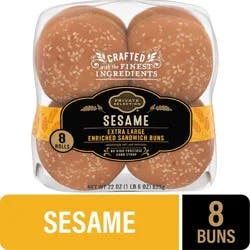 Private Selection Sesame Extra Large Enriched Sandwich Rolls