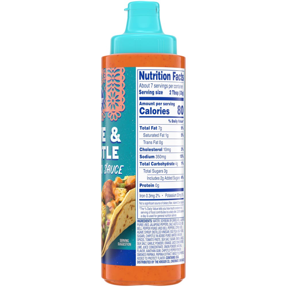 slide 2 of 3, Kroger Creamy Agave & Smoked Chipotle Taco Sauce, 8 oz