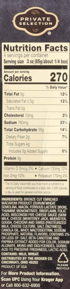 slide 3 of 6, Private Selection Macaroni & Cheese, Creamy, 5 Cheese Blend, Bronze Cut, Wisconsin, 12 oz
