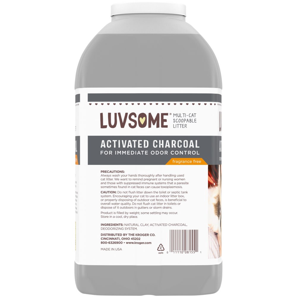 slide 4 of 4, Luvsome Scoopable Cat Litter With Activated Charcoal, 20 lb