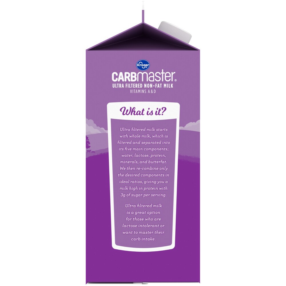 slide 2 of 5, Kroger Carbmaster Ultra Filtered Non-Fat Vanilla Milk, 59 fl oz