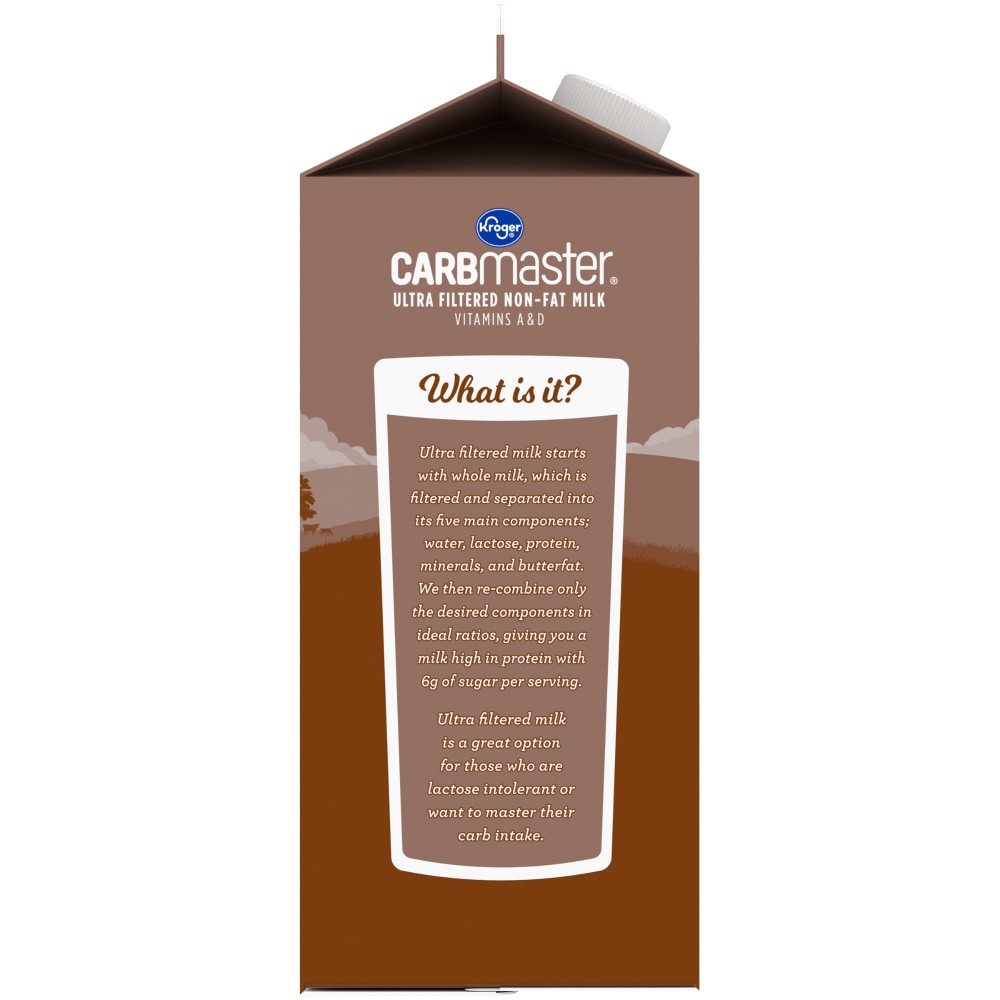 slide 4 of 5, Kroger Carbmaster Ultra Filtered Non-Fat Chocolate Milk, 59 fl oz