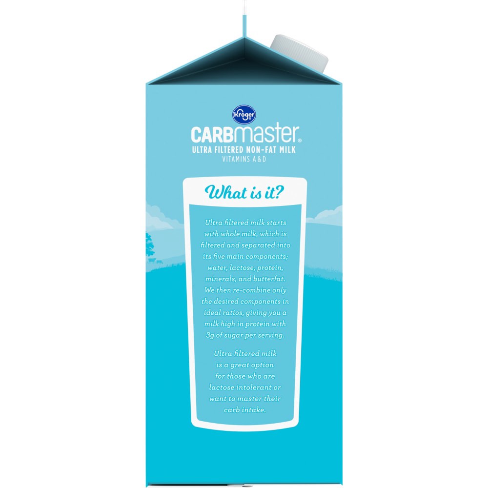 slide 2 of 5, Kroger Carbmaster Ultra Filtered Non-Fat Original Milk, 59 fl oz