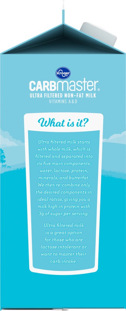 slide 2 of 5, Kroger Carbmaster Ultra Filtered Non-Fat Original Milk, 59 fl oz
