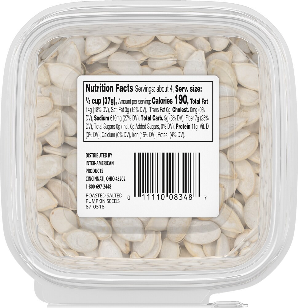 slide 4 of 6, Roasted Salted Pumpkin Seeds, 5.5 oz
