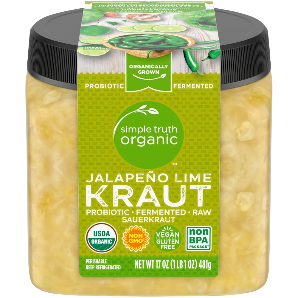 slide 1 of 1, Simple Truth Organic Jalapeno Lime Kraut, 17 oz