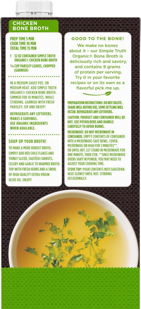 slide 2 of 4, Simple Truth Organic Chicken Bone Broth, 32 oz