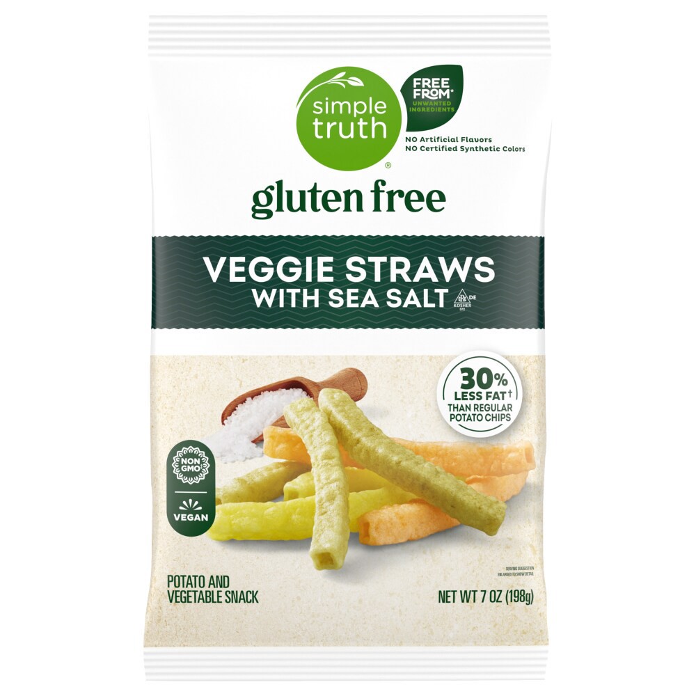 slide 2 of 5, Simple Truth Sea Salt Veggie Straws, 7 oz