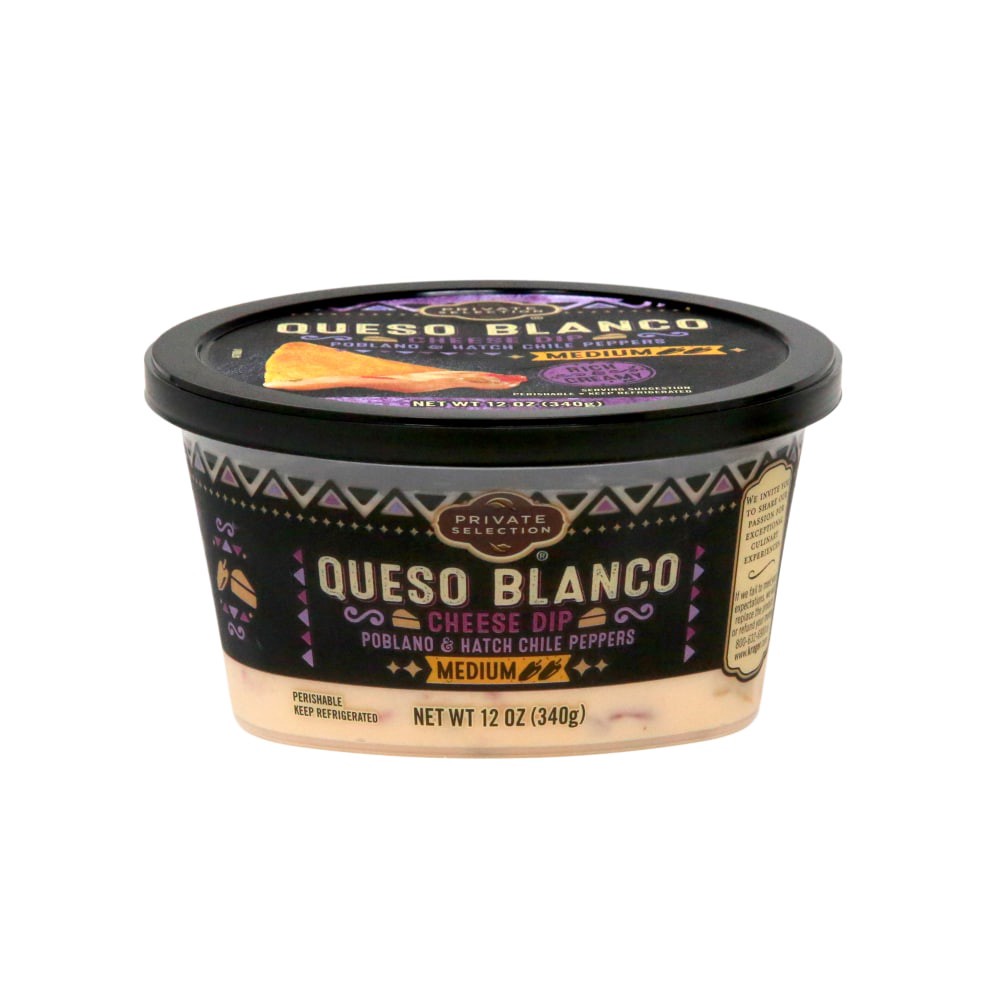 slide 1 of 1, Private Selection® Medium Queso Blanco Cheese Dip, 12 oz