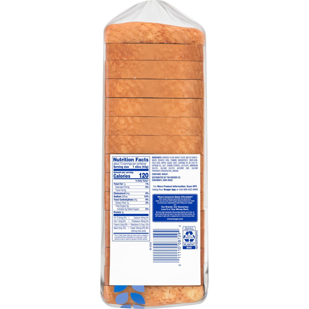 slide 8 of 9, Kroger Thick Cut Texas Toast Enriched Bread, 20 oz
