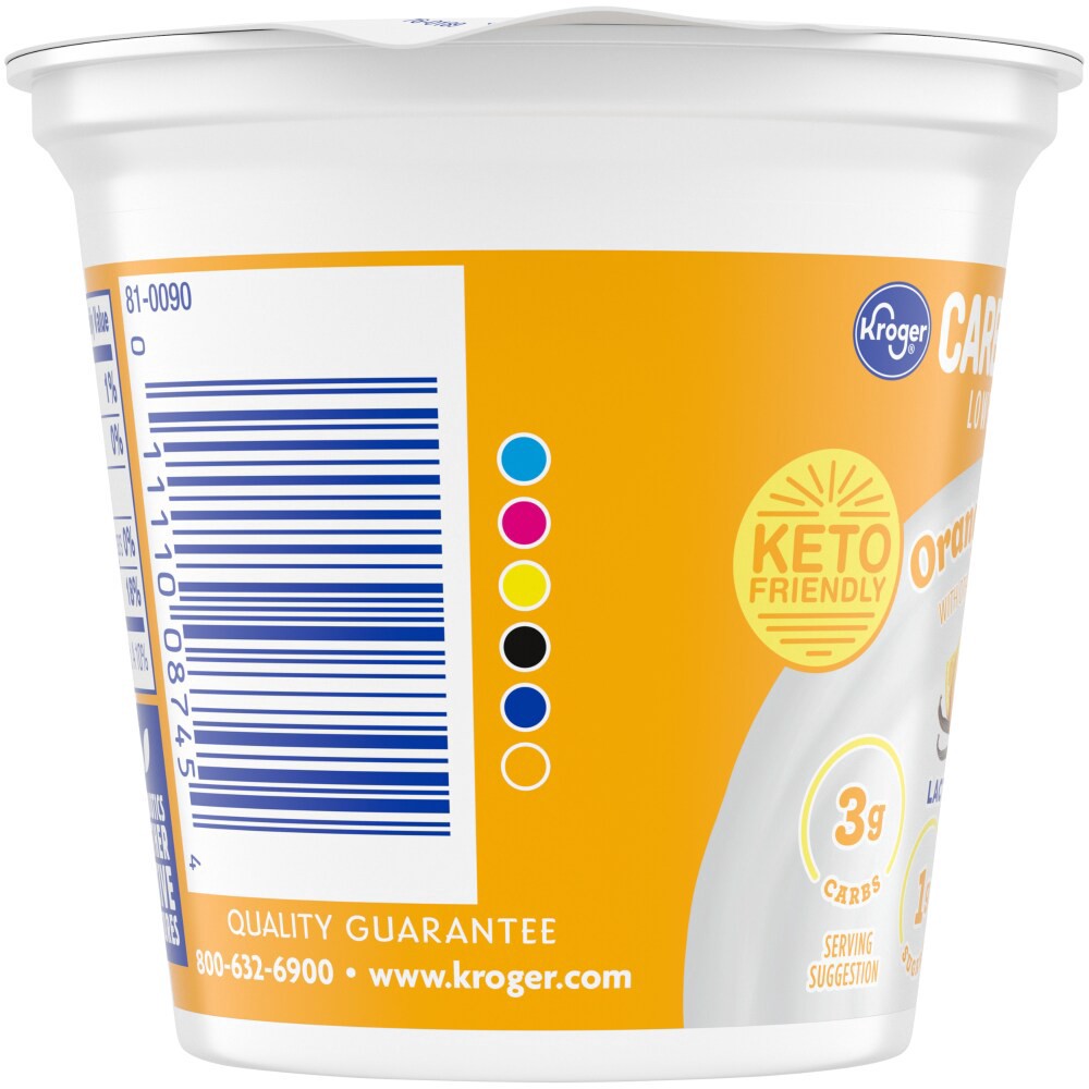 slide 4 of 5, Kroger Carbmaster Orange Vanilla Lowfat Yogurt, 6 oz