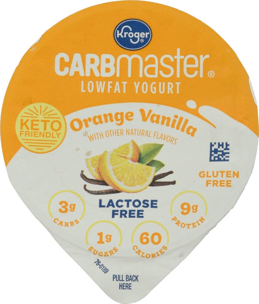 slide 5 of 5, Kroger Carbmaster Orange Vanilla Lowfat Yogurt, 6 oz