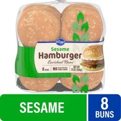 Kroger Enriched Sesame Hamburger Buns