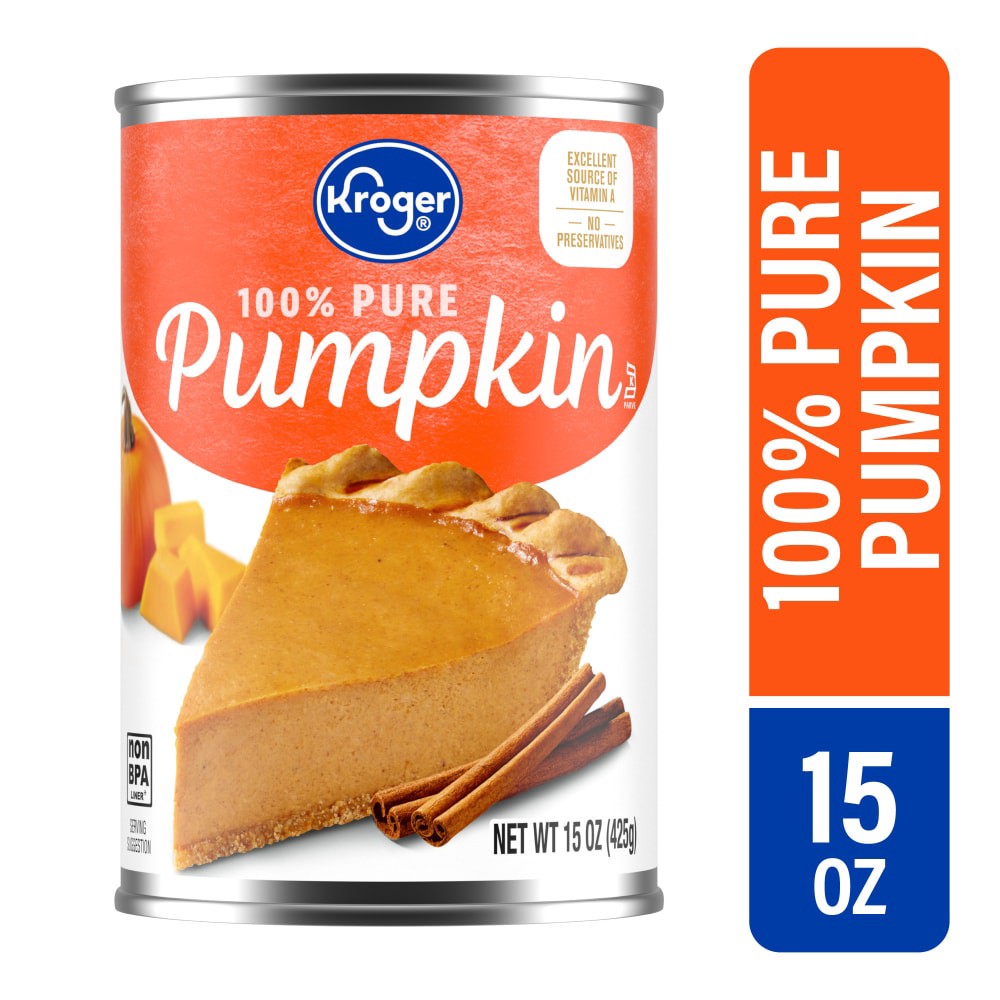 slide 4 of 4, Kroger 100% Pure Pumpkin, 15 oz