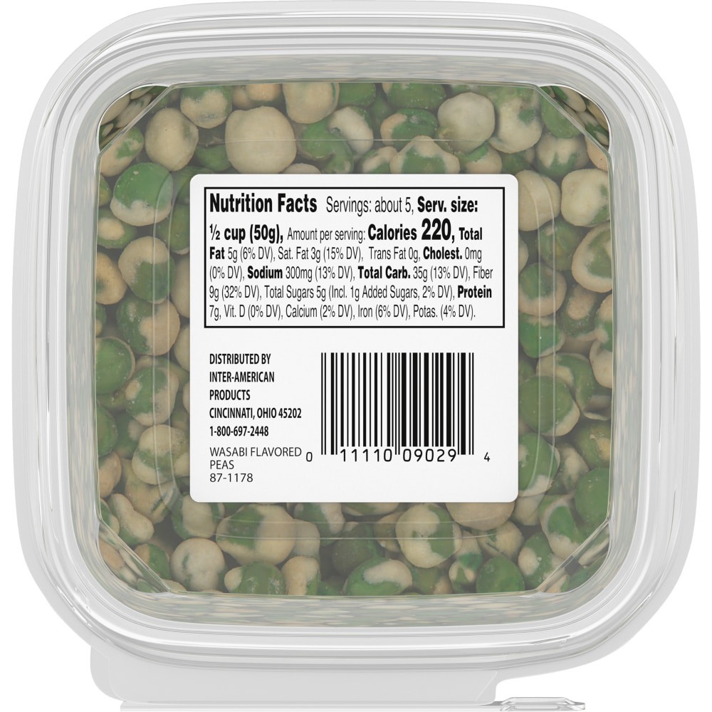 slide 2 of 4, Kroger Wasabi Flavored Peas Snack Mix, 9 oz