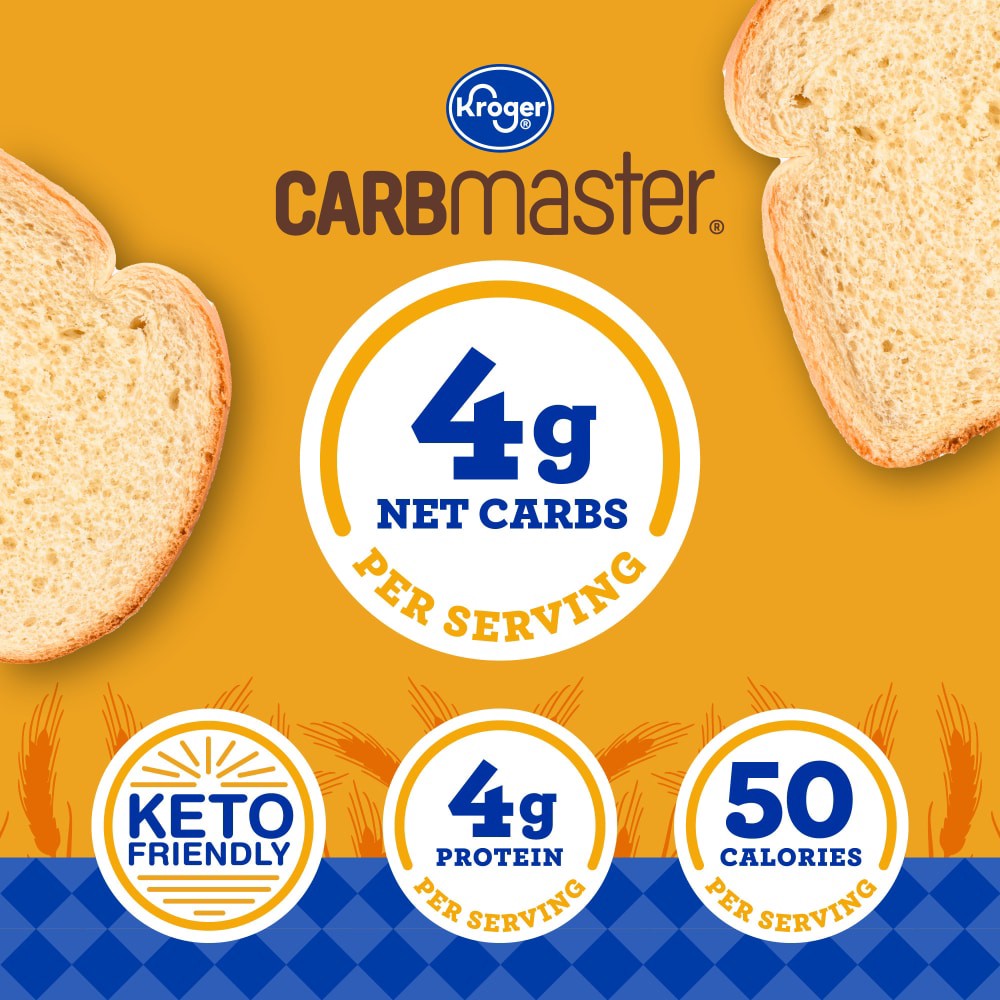 slide 4 of 4, Kroger Carbmaster White Bread, 20 oz