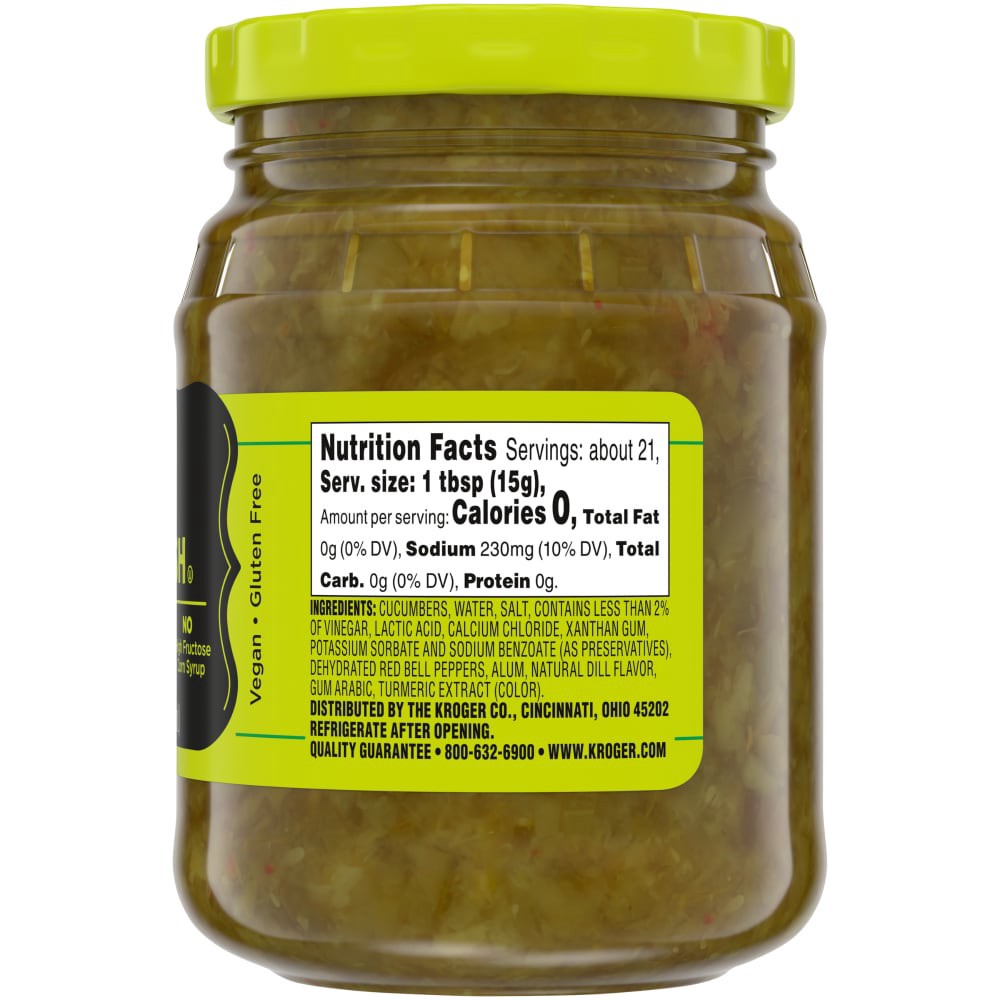 slide 3 of 3, Kroger Dill Pickle Relish, 10 fl oz