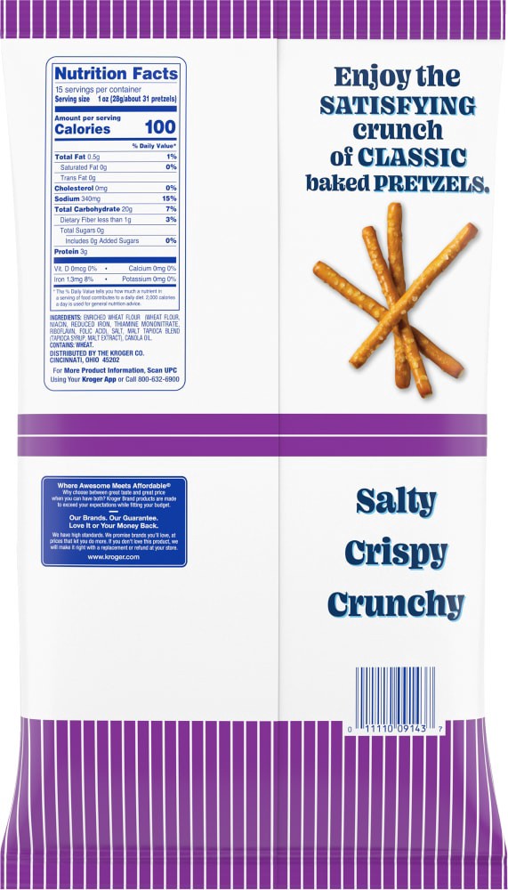 slide 3 of 4, Kroger Stick Pretzels, 15 oz