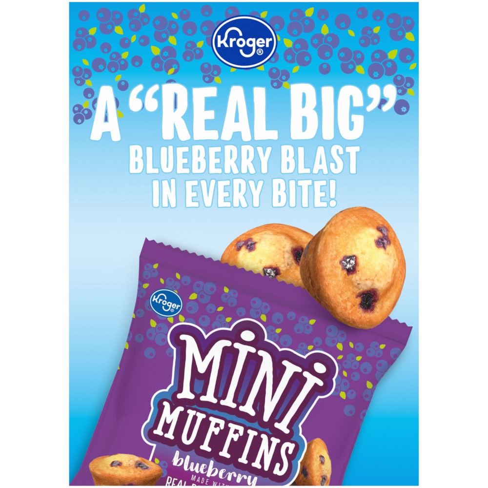 slide 4 of 4, Kroger Blueberry Mini Muffins, 20 ct; 1.65 oz