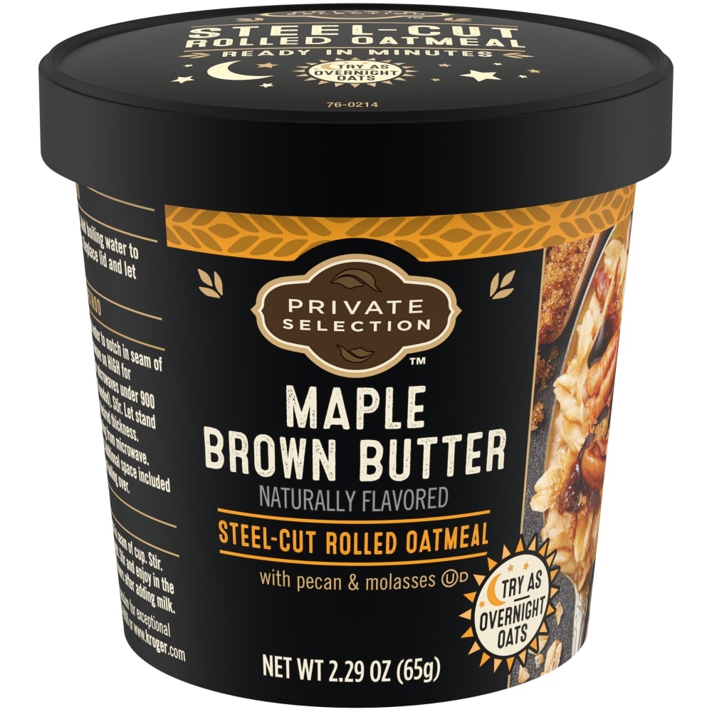 slide 1 of 1, Private Selection Maple Brown Butter Oatmeal Cup, 2.29 oz