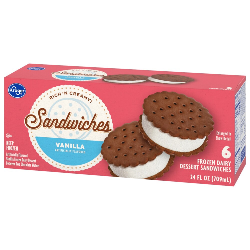 slide 6 of 6, Kroger Big Wheels Vividly Vanilla Sandwiches, 6 ct; 4 fl oz